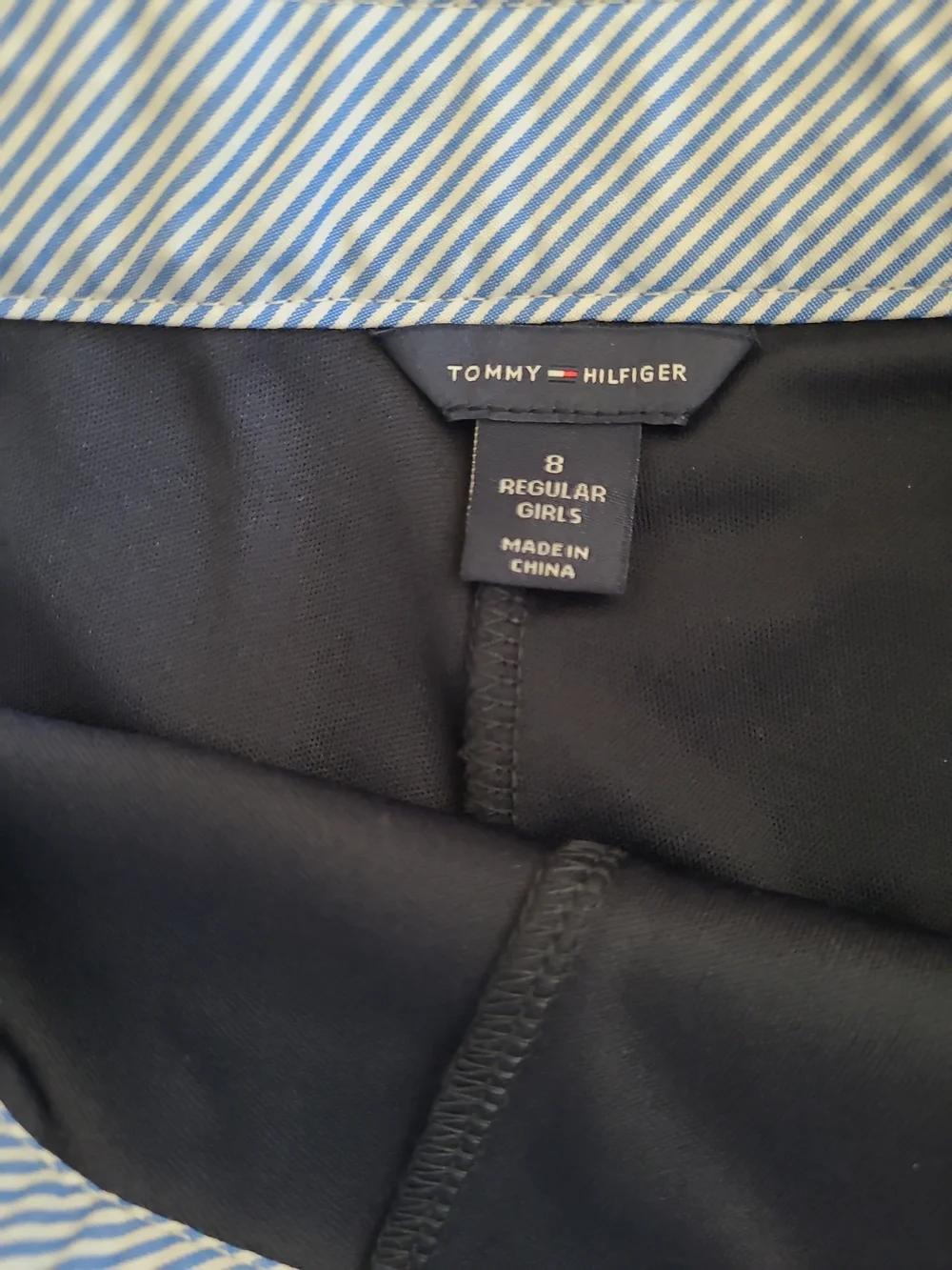Tommy Hilfiger Girls Navy Blue A-line School Uniform Skirt Skort Size 8